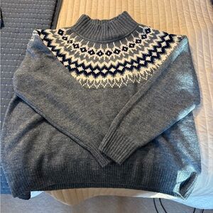 Womens GAP blue Patterned Sweater Size Large